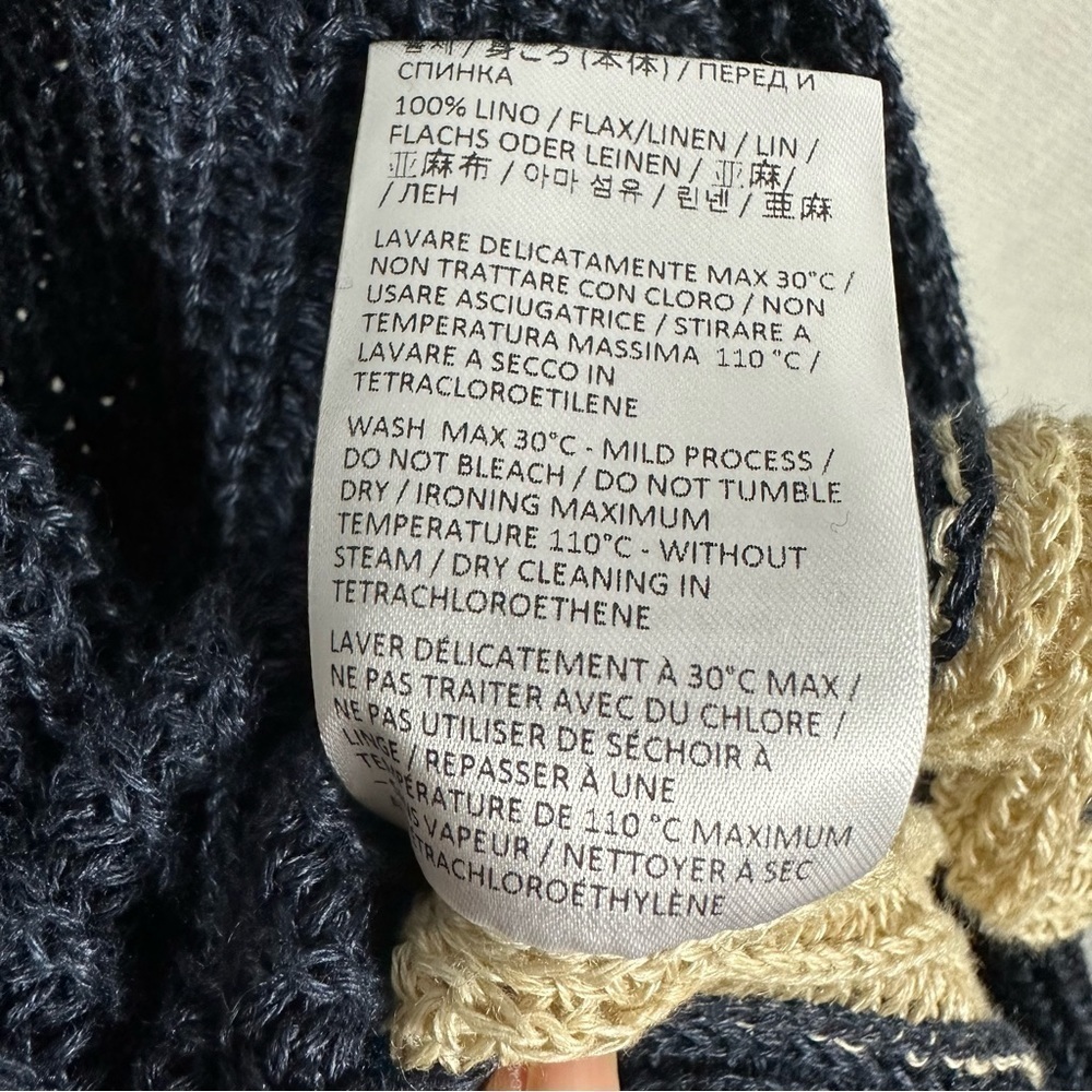 Eleventy High Low Lightweight Nautical Sweater Navy Size Xs — image 7 of 8
